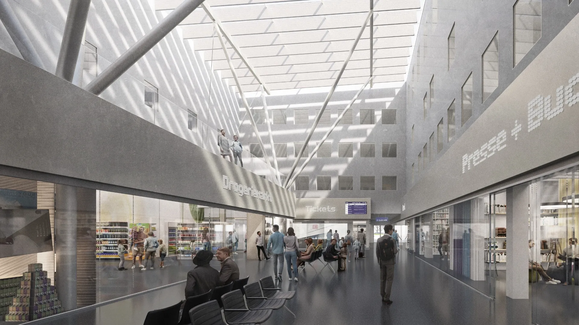 JFB Projekte - Projekt Sanierung Hauptbahnhof Ulm Innen JFB Projekte - Cannion Stuttgart U3Cannion_Q20_Stuttgart_EX04_BlueHour_HR01